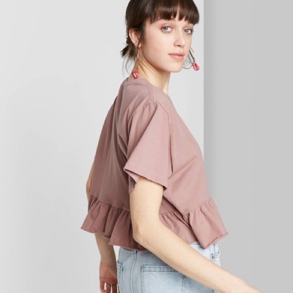 wild fable Tops - Wild Fable | Cropped Peplum Top